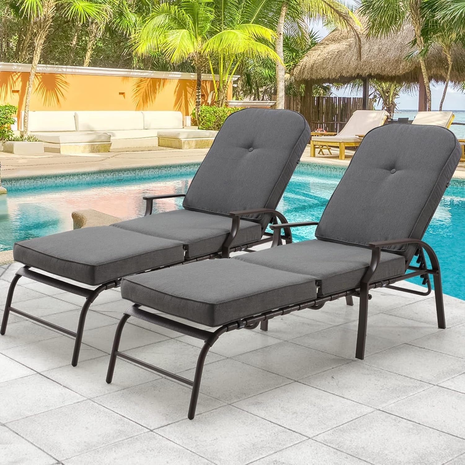 AECOJOY Outdoor Chaise Lounges – Adjustable & Stylish Loungers for