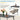 AECOJOY 5 Piece Patio Table and Chair Set for 4, Outdoor Dining Set with Rectangle Table 1.73" Umbrella Hole