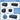 AECOJOY 7 PCS Outdoor Patio Furniture Sets with 2 Storage Boxes, Black & Dark Blue