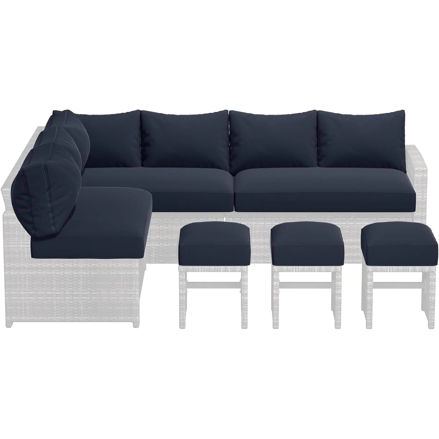 AECOJOY 4 Inch Patio Cushions for Outdoor Furniture – Comfortable ...