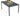 AECOJOY 60" Outdoor Dining Table, Aluminum Patio Table for 6