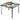 AECOJOY 39.4" Outdoor Patio Dining Table for 4, Metal Patio Table with 1.6" Umbrella Hole