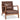 AECOJOY Mid Century Modern Accent Chair Lounge Reading Chair, Brown