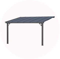 Adjustable Height Wall-Mounted Gazebo